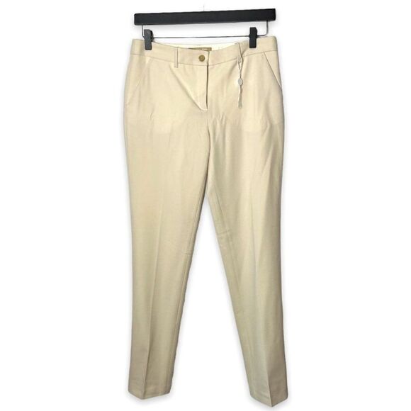 Michael Kors Collection White Cream High Rise Straight Leg Trouser Pants Size 2 - Picture 1 of 5